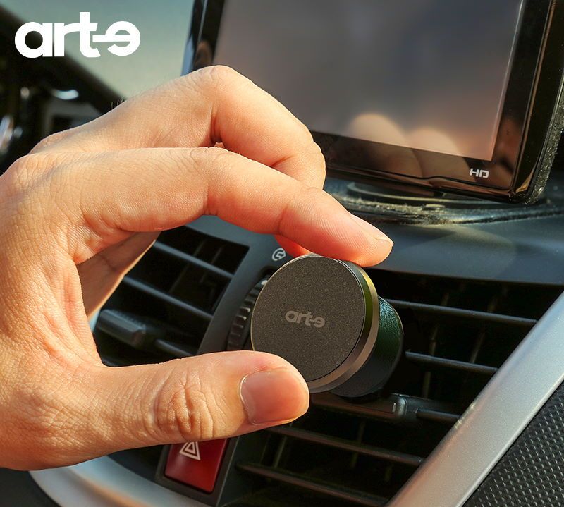 Supporto auto magnetico nero per bocchetta aria serie Lock