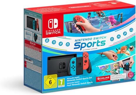 Nintendo Switch 1.1 Blue/red + Switch Sport e 12 mesi Nintendo Switch On line